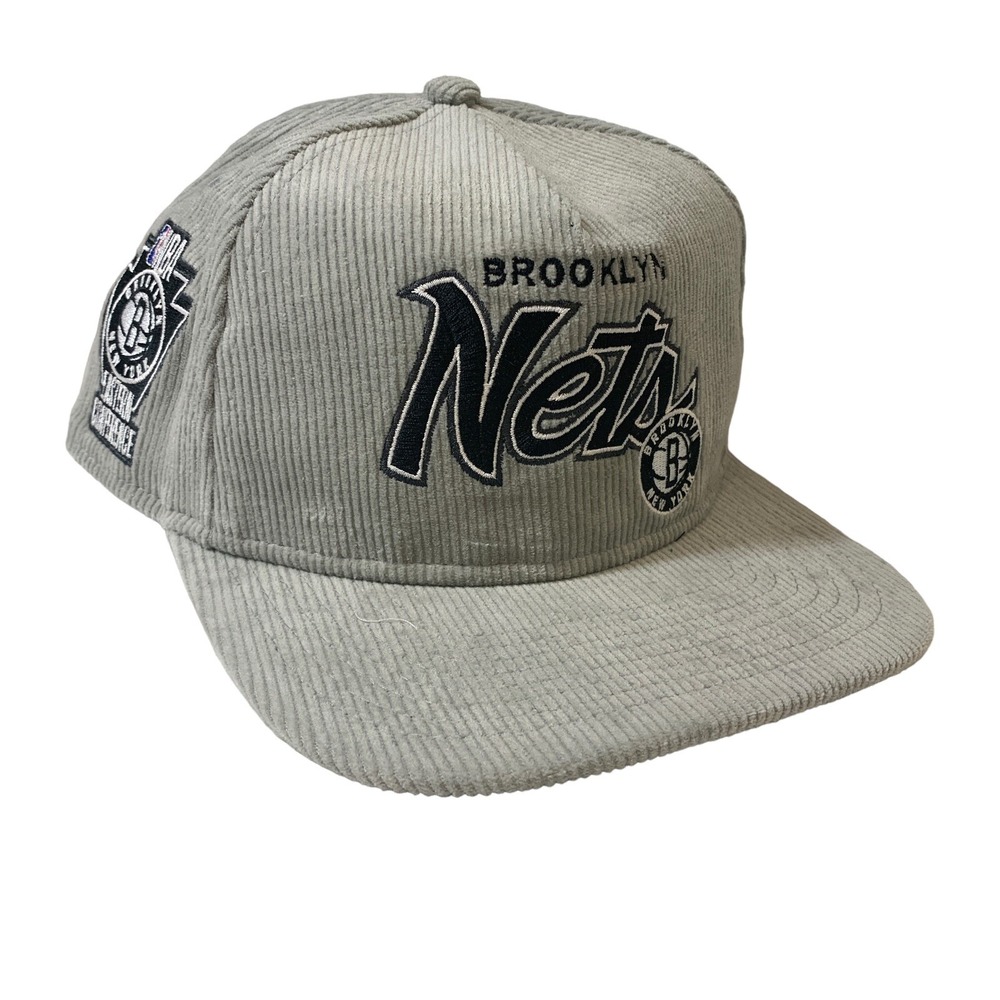 New Era Brooklyn Nets The Golfer NBA Corduroy Gray Snapback Adjustable Hat OSFM
